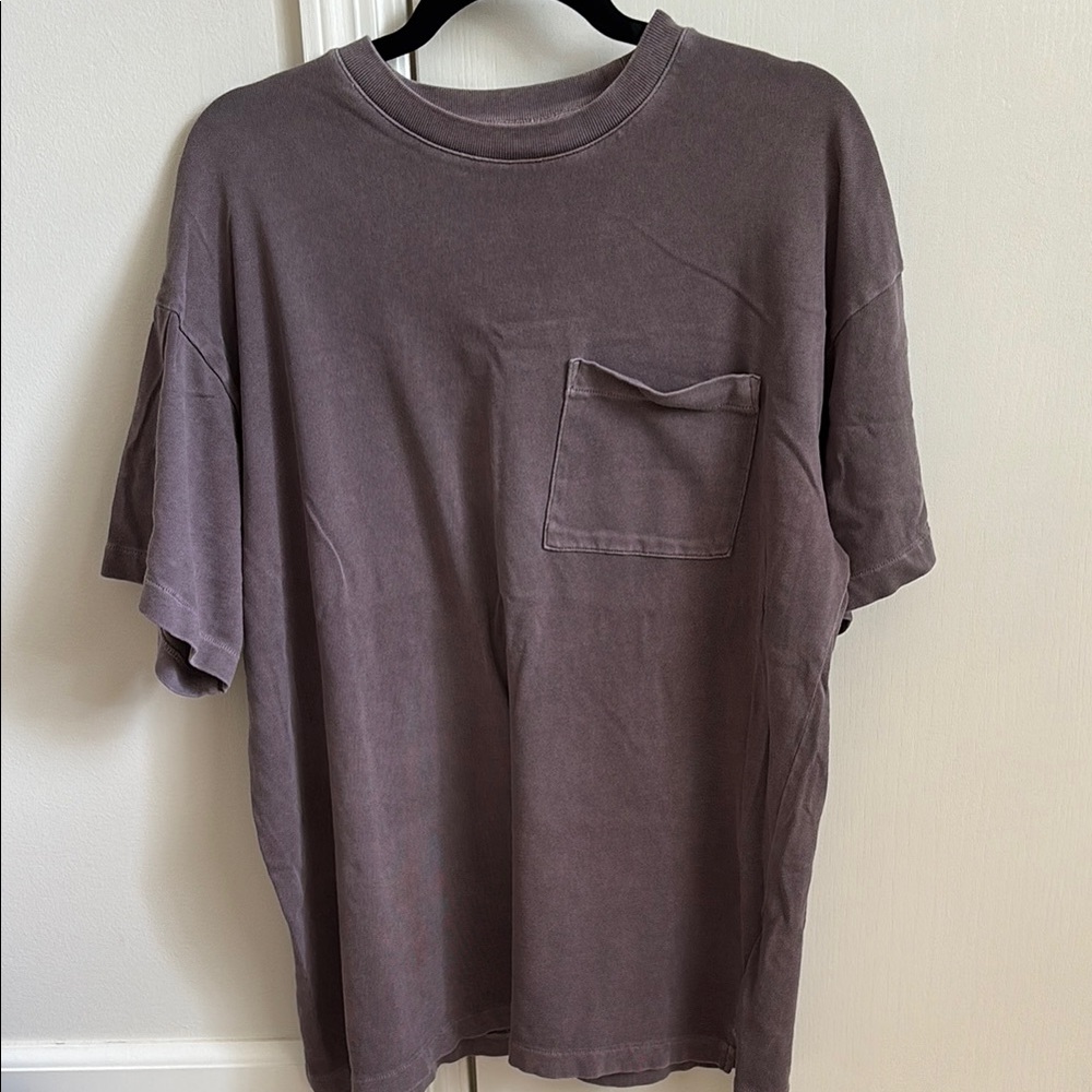 Madewell washed purple pocket tee